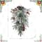 Glitzhome® 28"Christmas Flocked Pinecone & Berry Teardrop